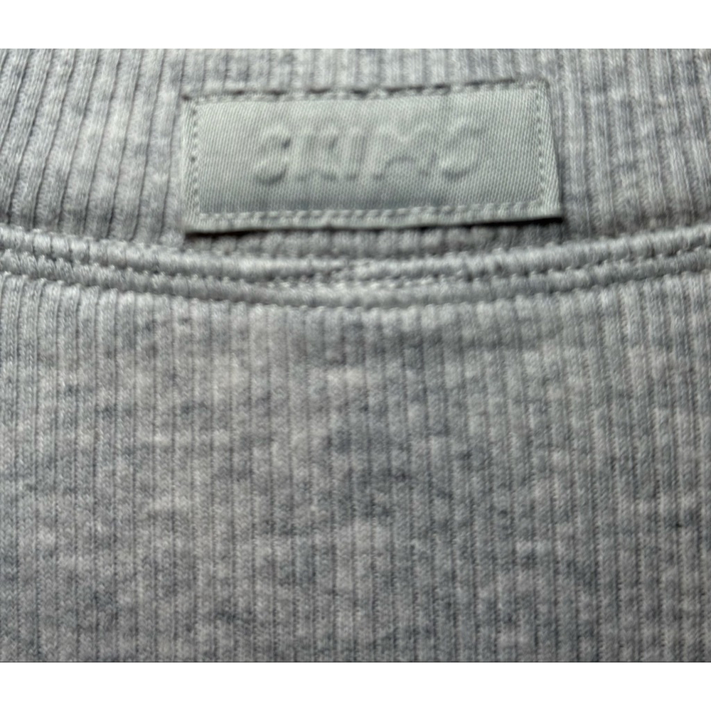 Women's SKIMS Stretch Cotton Rib Long Sleeve Henley Top XS Light Grey - Picture 4 of 5